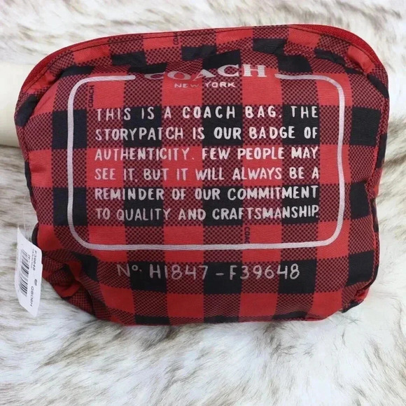 COACH THE WIZARD OF OZ PACKABLE CHECKERED TRAVEL BACKPACK NYLON F39648 - Picture 9 of 15